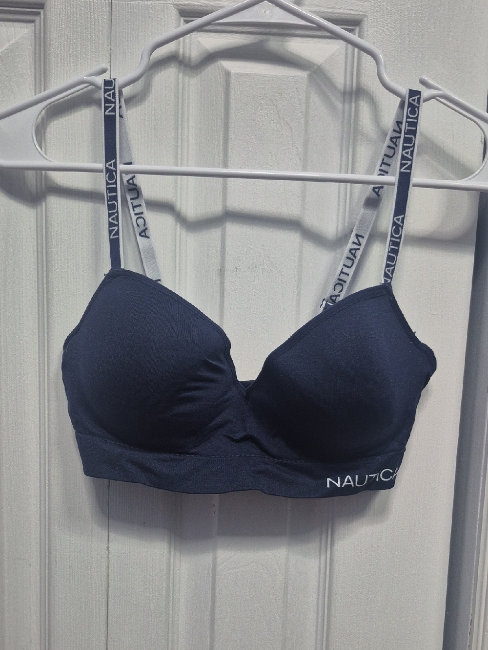 Nautica Navy Padded Bralette with Branded Straps